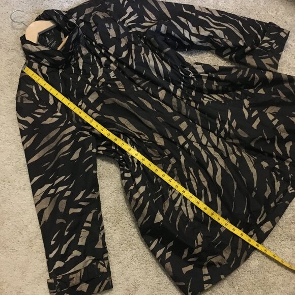 Alfani Abstract Animal Print Collared Jacket - Picture 12 of 13